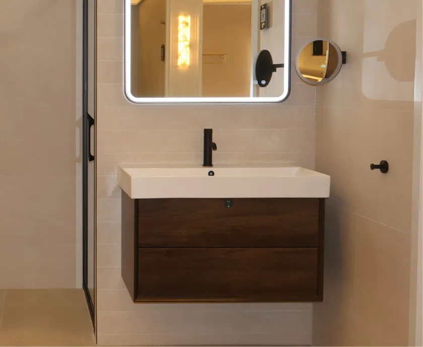 Floating Vanity & Illuminated Mirror